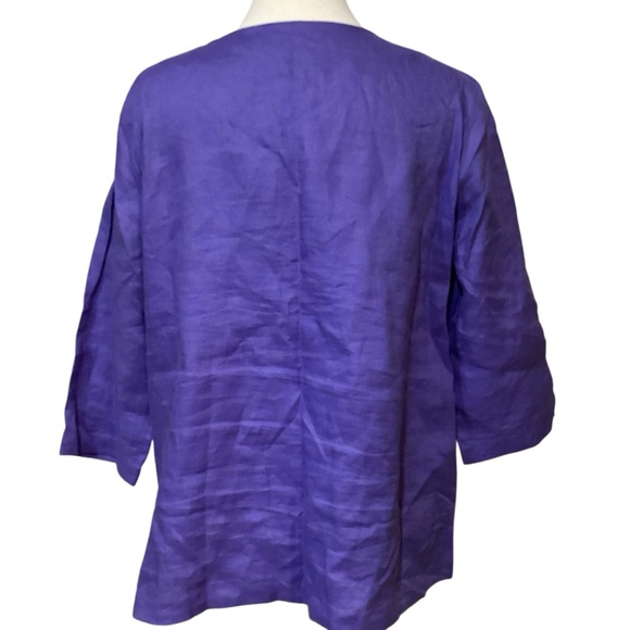 Talbots linen popover eyelet tunic top size 0X - Picture 5 of 11